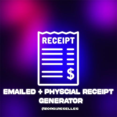 EMAILED + PHYSCIAL RECEIPT GENERATOR